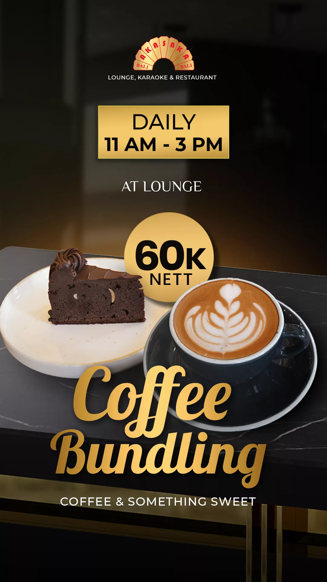 Coffee Bundling di Lounge Akasaka Bali hanya Rp 60 K.